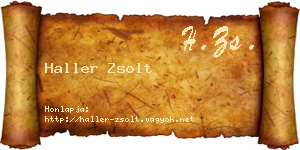 Haller Zsolt névjegykártya